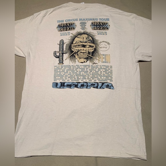 Travis Scott Utopia Circus Maximus Tour 2023 T-Shirt - Picture 2 of 6